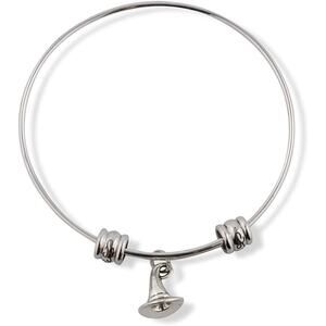 Witch Hat Charm Bangle Bracelet Jewelry